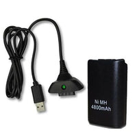Replacement Xbox 360 Black Play and Charge Kit