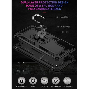 Ring Holder Kickstand Magnetic Armor Case For Samsung Galaxy S22