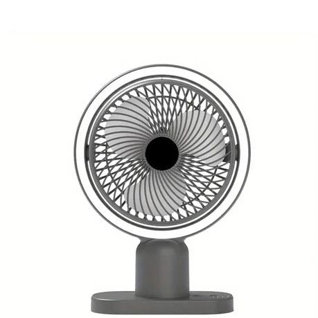 Desk fan with light