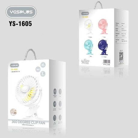YesPlus - YS-1605 - Energy-Efficient Mini Clip-On Fan