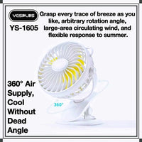 YesPlus - YS-1605 - Energy-Efficient Mini Clip-On Fan