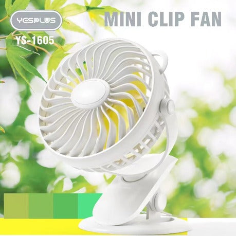 YesPlus - YS-1605 - Energy-Efficient Mini Clip-On Fan
