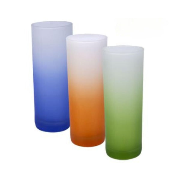 6x Tumbler Glass 340ml Zombie Frosted w/clr