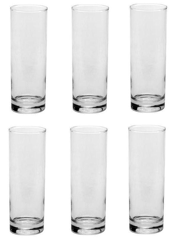 Zombi Tumbler 340ml 6pc Classic Tall Drinkware for Water, Juice, Cocktails