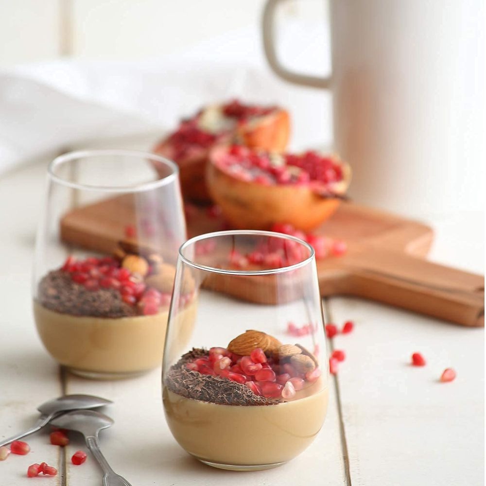 Multifunctional Stemless Wine Glass Tumblers Set of 6 (475ml)