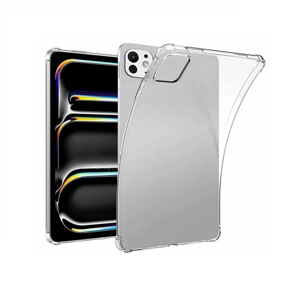 Tablet Case for iPad Pro 11 inch 2024, Soft TPU Clear Shockproof Cover