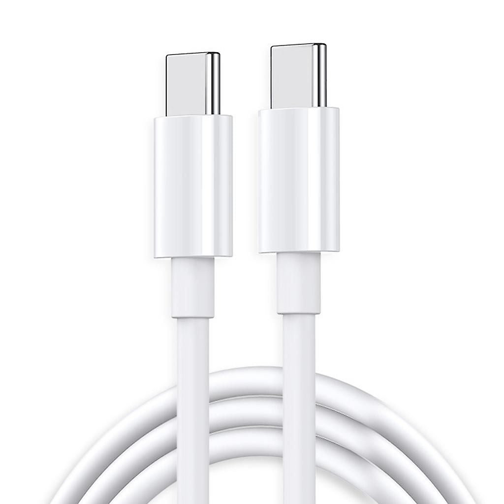 White 1m Ultra Fast Charging Durable Type-C To Type-C Charging Cable