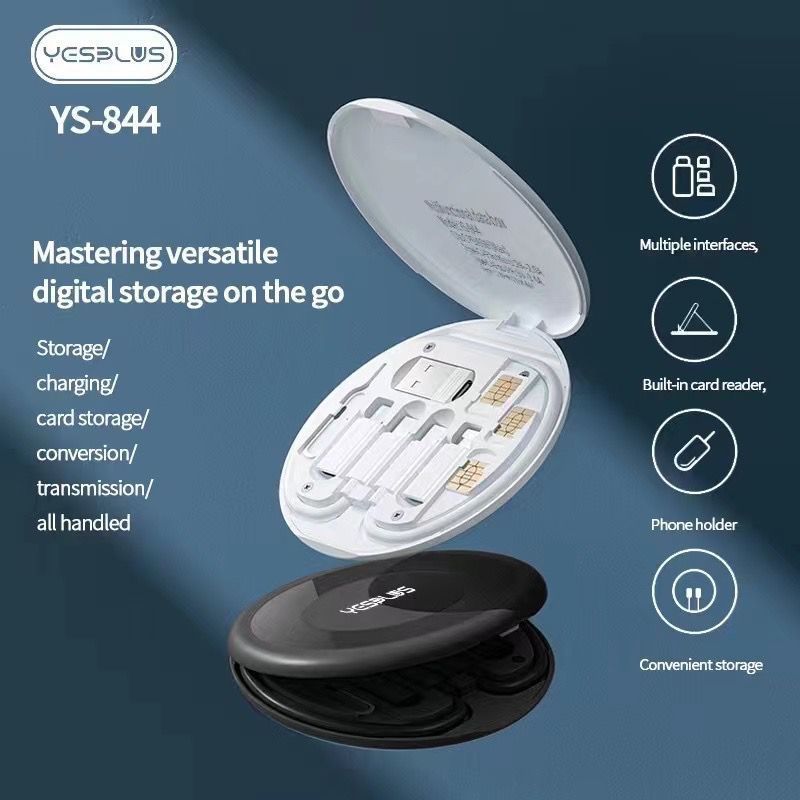 60W USB Fast Charging Cable Set with Type C Micro USB Port & Mobile Stand - 1 Pack