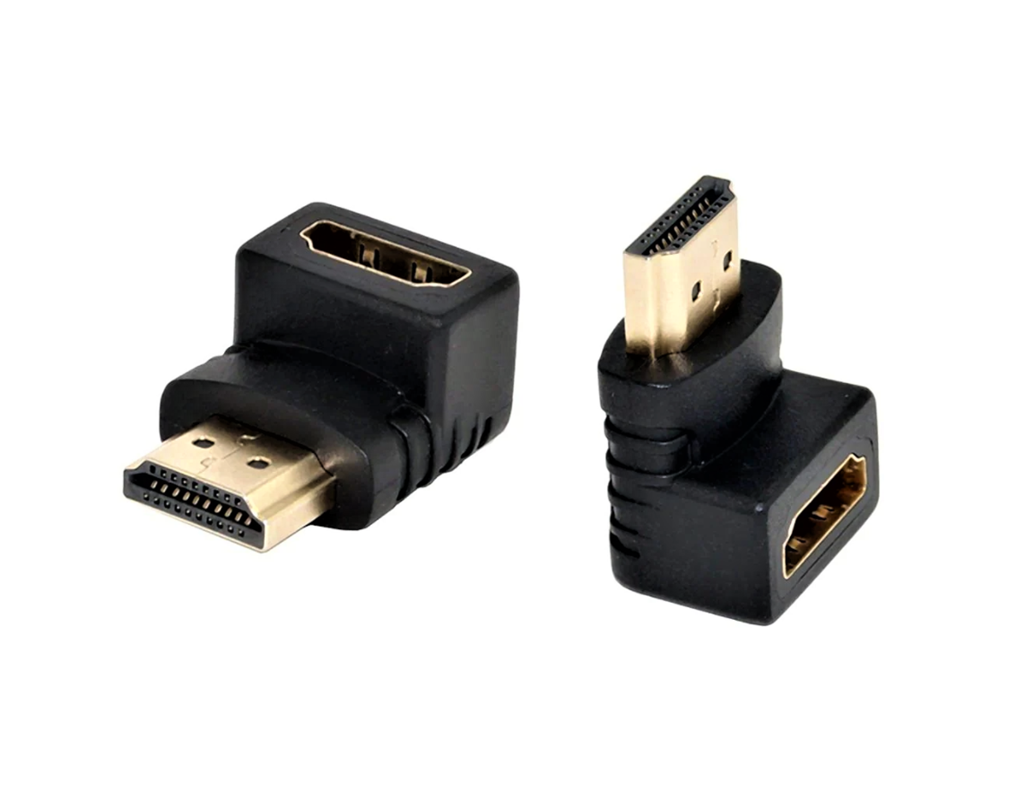 90-Degree / Right Angle HDMI Adapter M/F (Dual Pack)