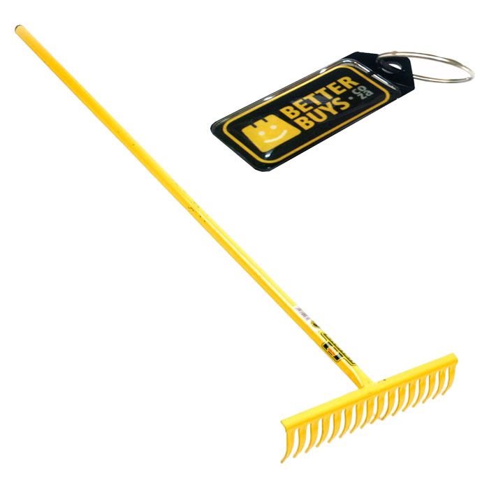 Garden Steel 16 Tooth Leaf Rake - 5 Pack - Yellow & Gel Key Holder