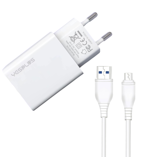 YESPLUS- YS-1116 - Over-Heating Protection Adapter With Micro Cable- White