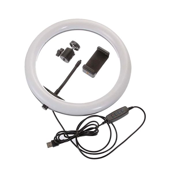 26cm LED Ring Light & Universal Phone Holder without Tripod