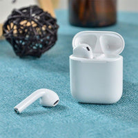 super quality Wireless Earphones Earbuds with Charging Case i12 Pods- whie