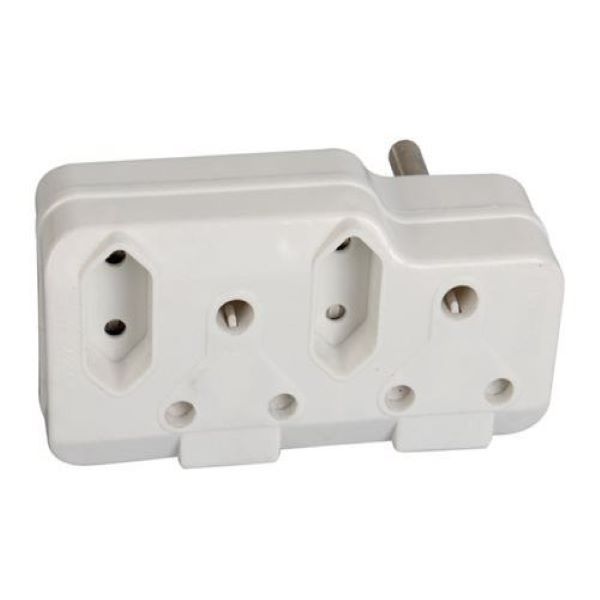 Direct Plug-in Multi Plugtop (2 X 3 pin 16A and 2 X flat Pin 5A) (E595)