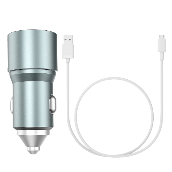 AIVR - B101 - USB Fast Charging Car Charger with Micro Cable - Silver