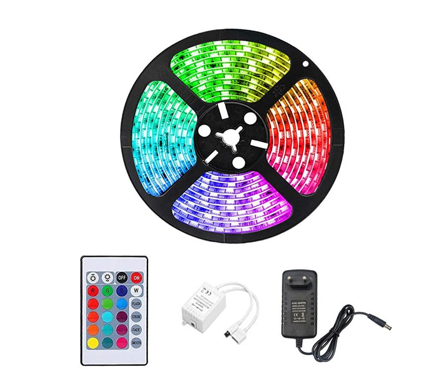 16.4ft RGB LED Light Strip 5050 LED Tape Lights, Color Changing Rope Lights