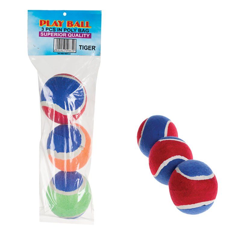 Bulk Pack x 5 Balls Play Ball Colour 3pcs Per Pack