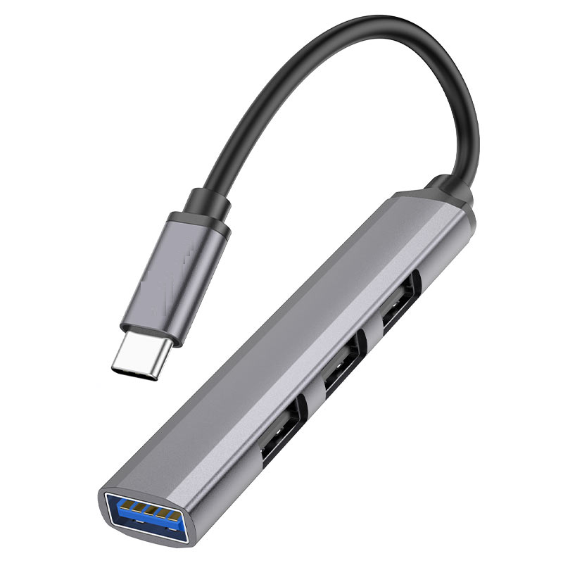 4-in-1 hub, Type-C male to USB3.0 female + USB2.0*3 female