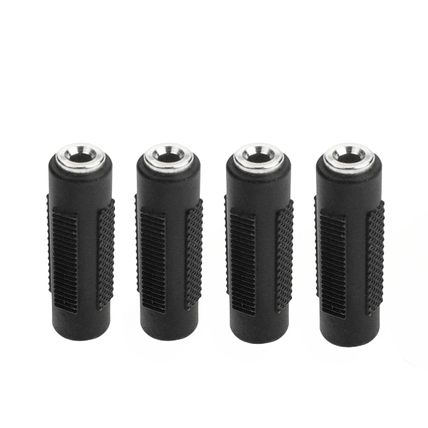 3.5mm Female to Female Adapter - 4-Pack - Black