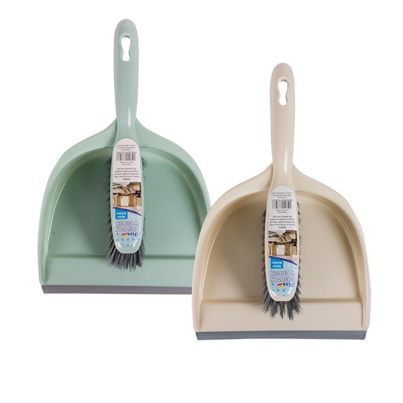 Dustpan & Brush Set Plastic . (4 Pack)