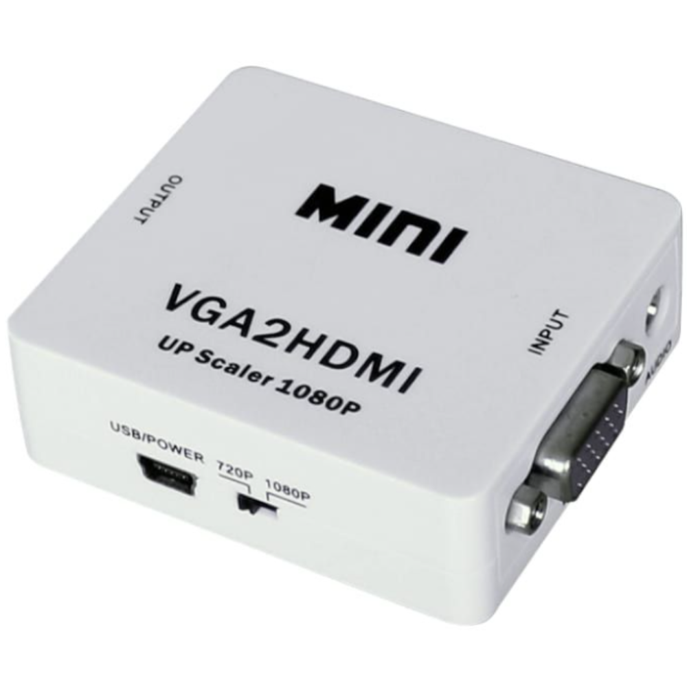 VGA to HDMI Adapter - 4k VGA to HDMI Converter White