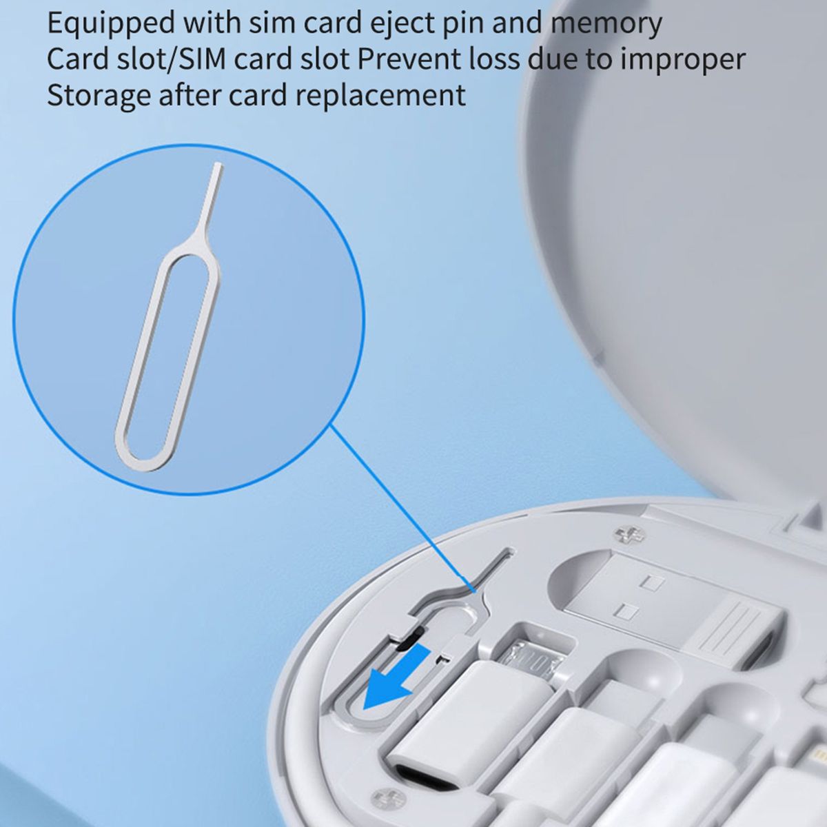 60W USB Fast Charging Cable Set with Type C Micro USB Port & Mobile Stand - 1 Pack