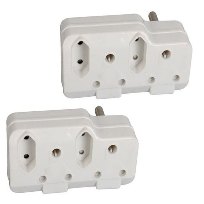 2 Pack: Direct Plug-in Multi Plugtop 2 X 3 pin 16A and 2 X 2 Pin 5A.