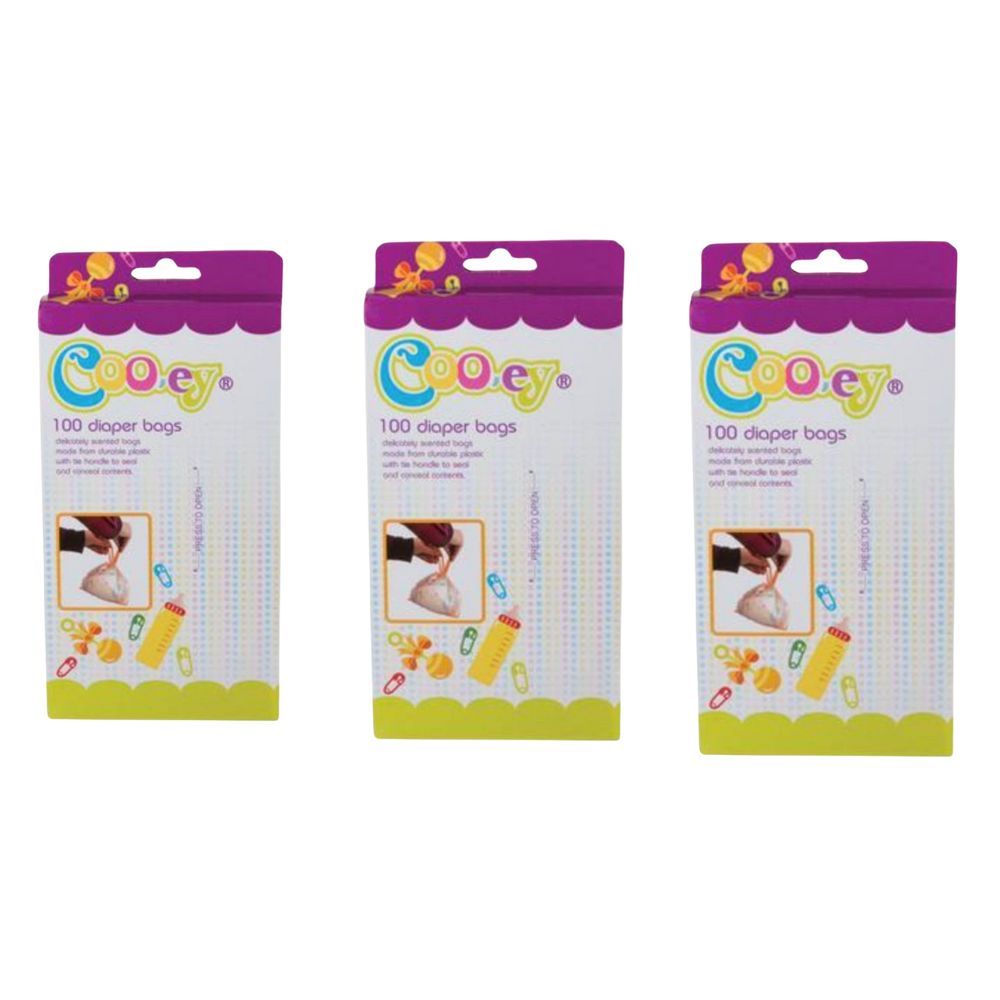 Cooey Diaper Disposal Bags 100 Piece - Pack of 3