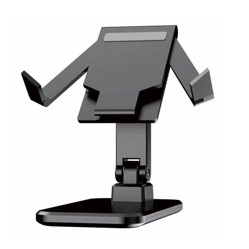 Desktop-K322 Mobile & Tablet Holder Adjustable Foldable Stand - Black