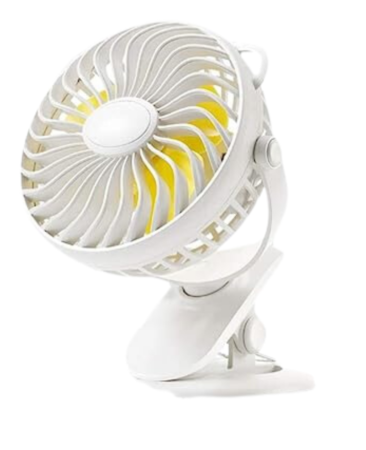 Yesplus - Dagree Desk Clamp Small Fan USB Charger - White YS-1605 360