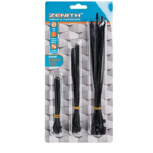 Zenith - 60 Piece Cable Ties - Pack Of 2