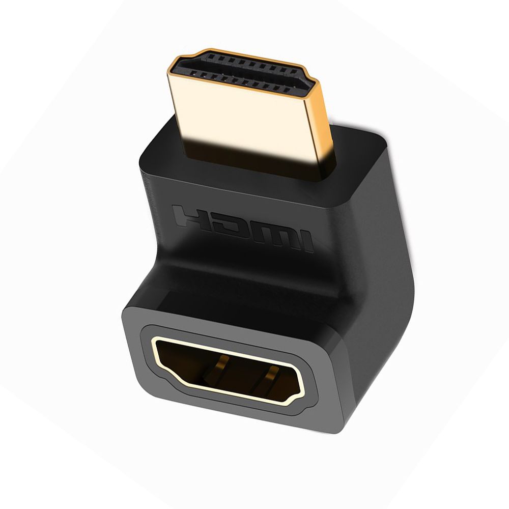 UGreen 20110 HDMI V2.0 90 M to F UP Adp-BK
