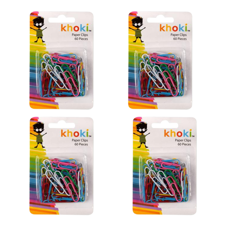 Stationery paper clips 2.8cm 60pc-4 Pack
