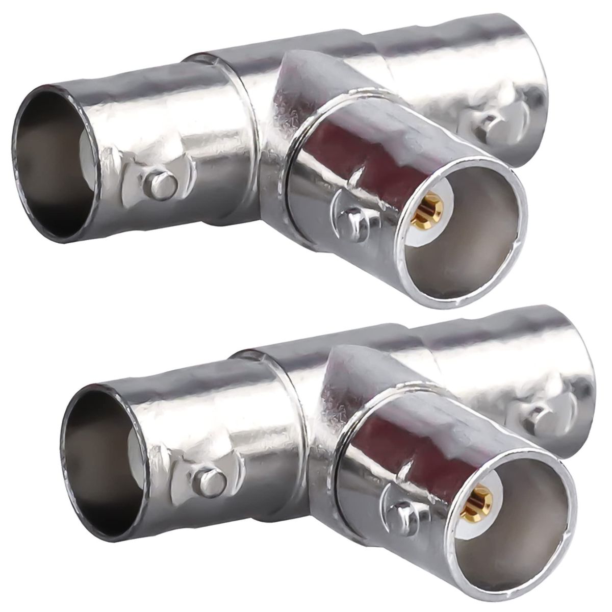 Replacement T-Shape 3 Way BNC Splitter Adapter