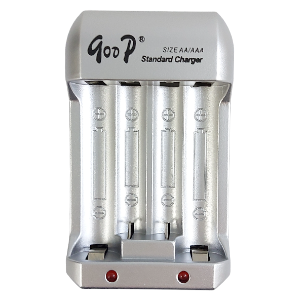 GOOP - GD-809B - Multiple Charger for AA/AAA Batteries - Silver