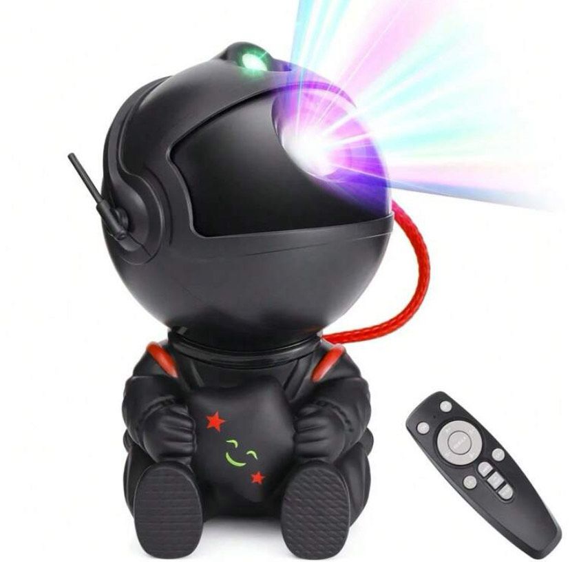 Astronaut Galaxy Projector LED Night Light with Remote Control - Black