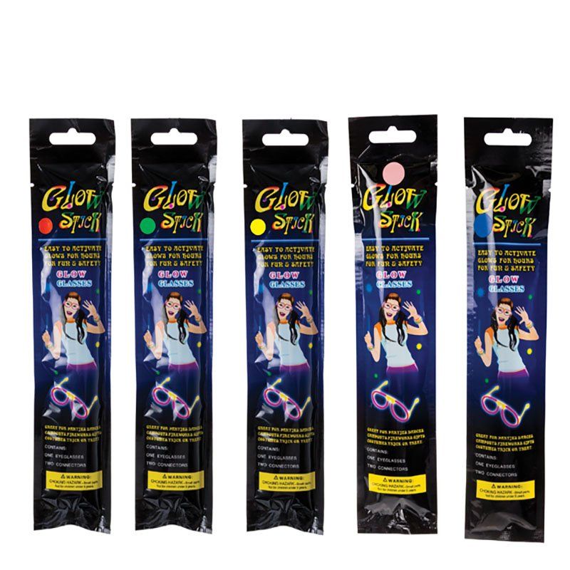 Bulk Pack x 10 Glow Sticks Eye Glasses (3 Pieces per Pack) x 20cm