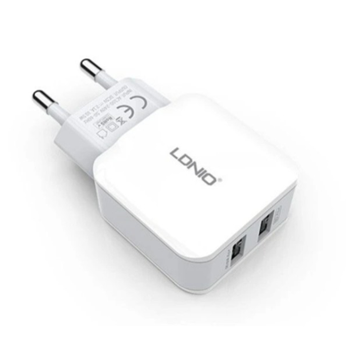 LDNIO 2.4A Dual-Port USB Home/Travel AC Charger