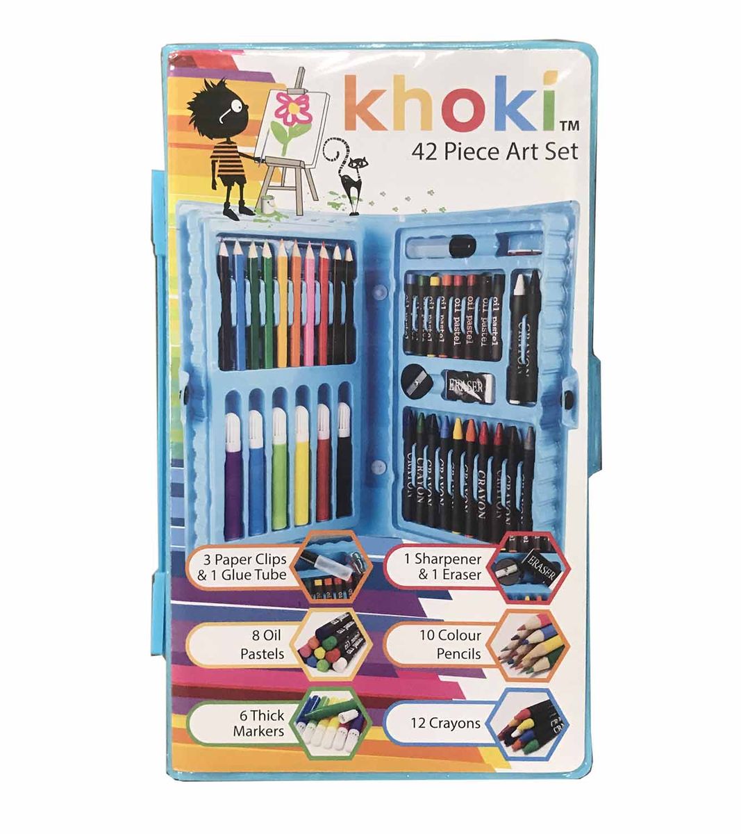 Khoki - 42 Piece - Art & Craft Set - Small - 8 Pack