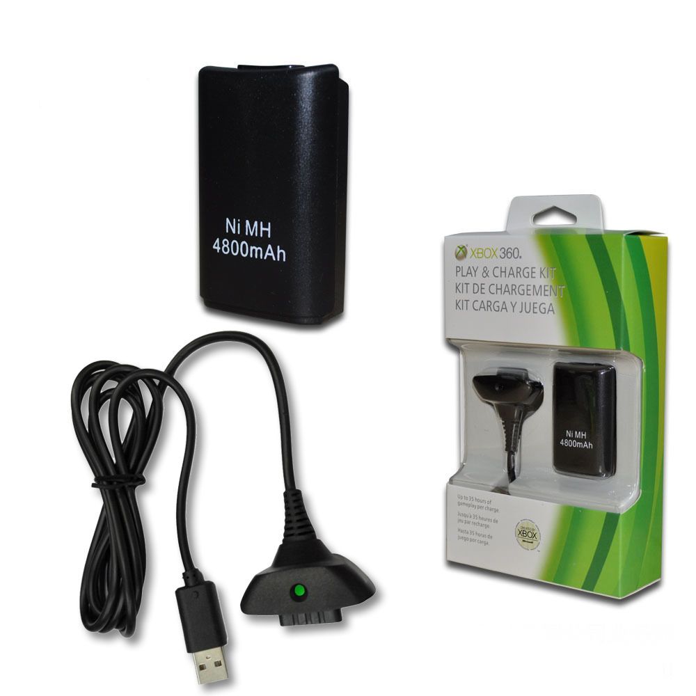 Hi-Tech 2 in 1 4800mAh Battery Pack for Xbox 360 Wireless Controller