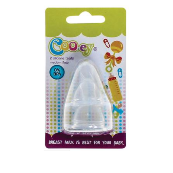 Cooey - 2 Piece Wide Neck Bottle Teats - Pack Of 2