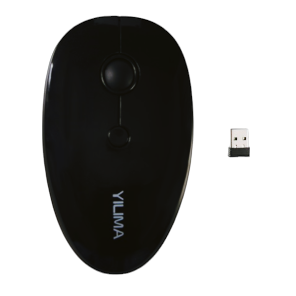 YILIMA-QS-207 - Ergonomic Wireless Mouse With Adjustable DPI Settings-Black