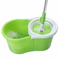 Green - 360 Spin Mop & Bucket System with Microfiber Head