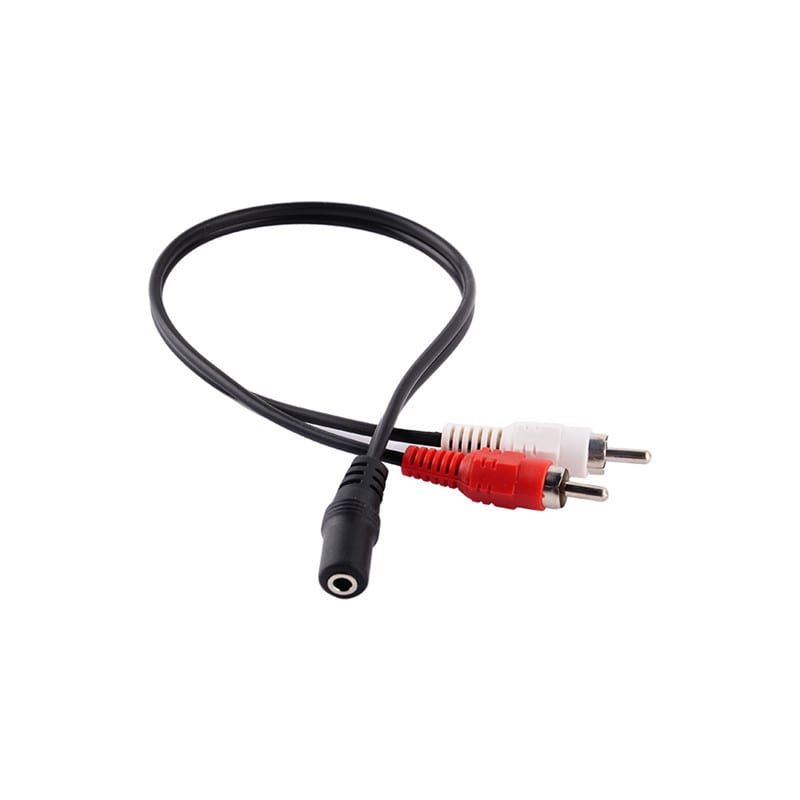 AV-zoomINK 0.2M 2 x RCA Plugs – 3.5mm STEREO SOCKET LEAD