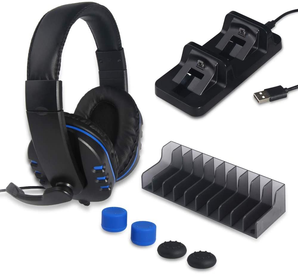 Dobe 5 IN 1 Game Pack for PS4 Slim Pro-Black