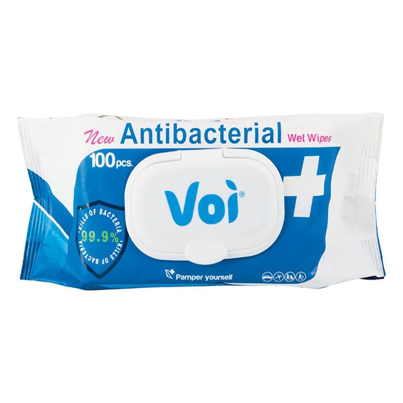 Bulk Pack x 3 Voi Hand-Wipes Cleanser Antibacterial 100pcs Per Pack