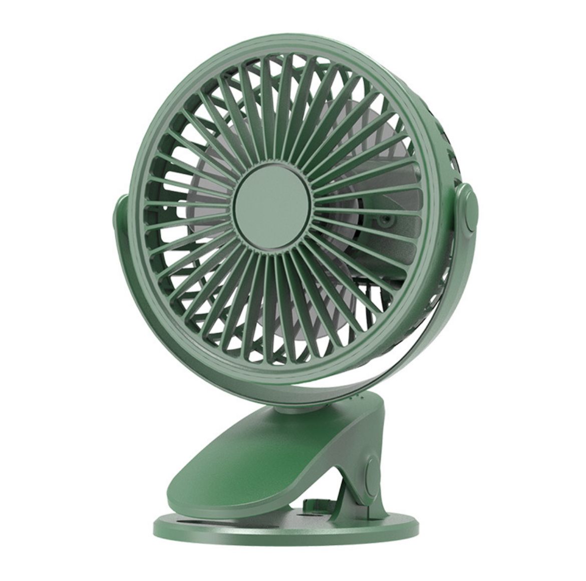 Rechargeable Portable Mini Clip-on/Desktop Fan - Green