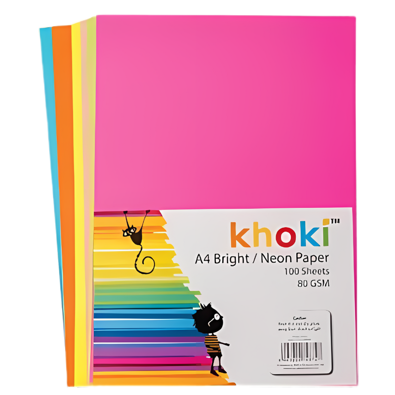 Paper A4 80gsm 100's Brights/Neon