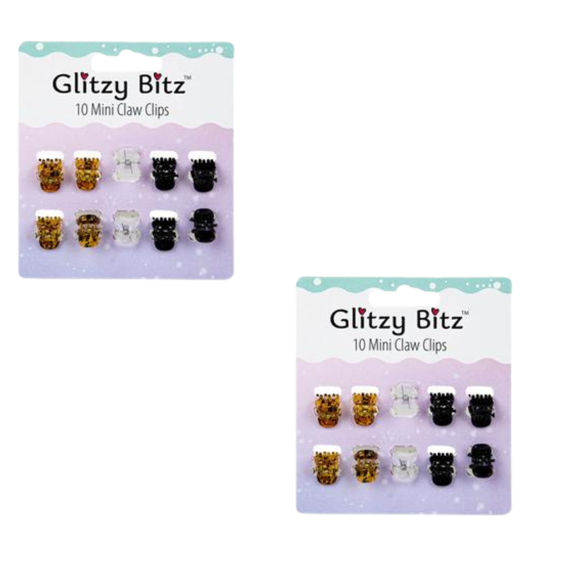 Hair Claw Clips 10Piece Mini - 2 Pack