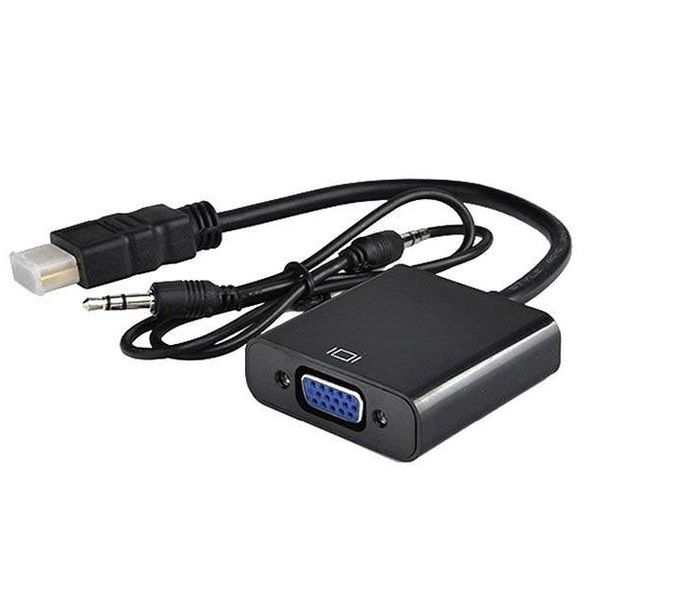 HDMI to VGA & Audio Converter Adapter Cable - Black